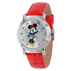 Women's Disney Minnie Mouse Shinny Vintage Articulating Watch With Alloy Case - Red,