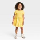 Toddler Girls' Dot Short Sleeve Dress - Cat & Jack Yellow