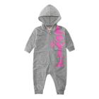 Levi's Baby Girls' 'play All Day' Hooded Coverall - Light Gray Heather Newborn