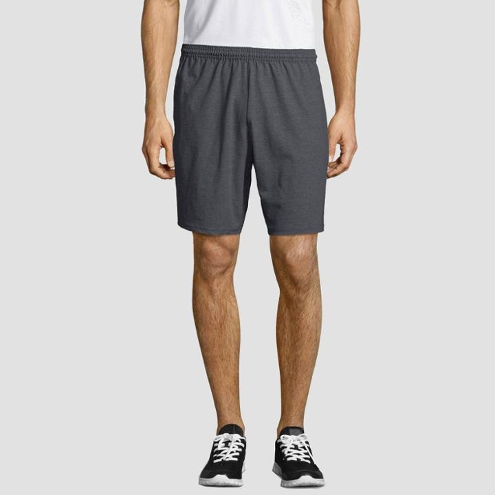 Hanes Men's Big & Tall 7 Jersey Shorts - Charcoal Heather