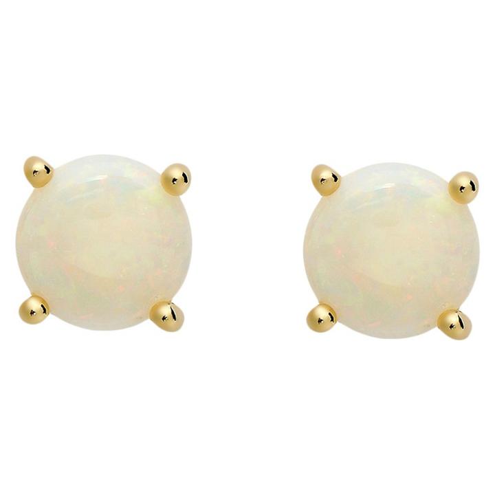 Target .50 Carat Tw Oval-cut Opal Stud Earrings Gold Plated (october), Girl's,