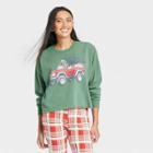 Ford Bronco Women's Bronco Christmas Tree Graphic Sweatshirt - Green