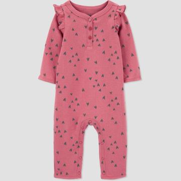 Baby Girls' Hearts Romper - Just One You Made By Carter's Pink Newborn