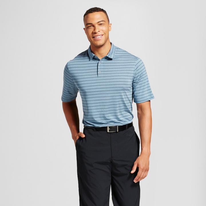 Men's Big & Tall Stripe Golf Polo Shirt - C9 Champion Blue 5xb,