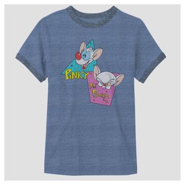Men's Pinky And The Brain Graphic T-shirt - Navy