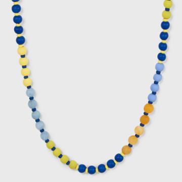 Semi-precious Angelite & Honey Topaz Beaded Necklace - Universal Thread Blue/yellow