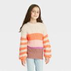 Girls' Colorblock Pullover Sweater - Cat & Jack Cream