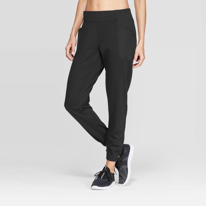 Women's Semi-fit Mid-rise Ponte Pants 28.5 - C9 Champion Black L,