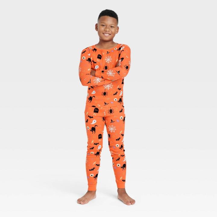 Kids' Halloween Matching Family Pajama Set - Hyde & Eek! Boutique Orange