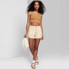 Women's Super-high Rise Curvy Cut-off Jean Shorts - Wild Fable Off-white