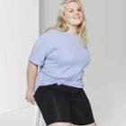 Women's Plus Size Short Sleeve Oversized T-shirt - Wild Fable Purple