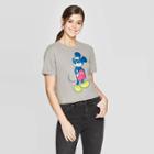 Women's Disney Mickey In Sunglasses Short Sleeve Graphic T-shirt (juniors') - Gray