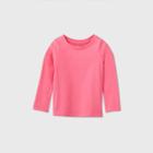 Toddler Girls' Solid Long Sleeve T-shirt - Cat & Jack Pink