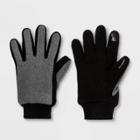 Men's Plaid Fabric Gloves - Goodfellow & Co Charcoal Gray