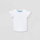 Toddler Girls' Eyelet Short Sleeve T-shirt - Cat & Jack White