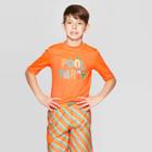 Oversizeboys' Pools Party Rash Guards - Art Class Orange M Husky, Boy's, Size: