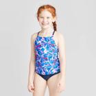Speedo Girls' 2 Pc Thin Strap Tankini Set - Blue S, Girl's,