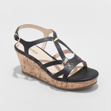 Girls' Stevies Living4theweekend Wedge Sandals - Black