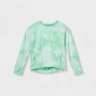 Girls' Lightweight Fleece Pullover Sweatshirt - All In Motion Green