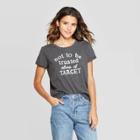 Women's Short Sleeve Not Trusted At Target T-shirt - Fifth Sun (juniors') - Charcoal Heather