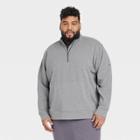 Men's Big & Tall Cozy 1/4 Zip Athletic Top - All In Motion Heathered Gray