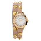 Women's Geneva Platinum Circle Square Studded Wrap Watch - Beige