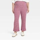 Women's Plus Size High-rise Ribbed Sweater Pants - Ava & Viv