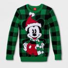 Kids' Mickey Mouse & Friends Goofy Plaid Sweater - Green/red S, Men's,