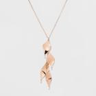 Four Wavy Discs Long Necklace - A New Day Rose Gold