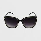 Women's Cateye Sunglasses - A New Day Black/gold