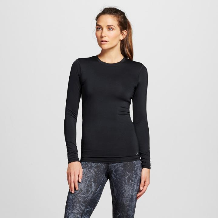 Women's Compression Long Sleeve Crew T-shirt - C9 Champion Black