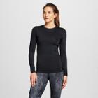 Women's Compression Long Sleeve Crew T-shirt - C9 Champion Black