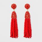 Sugarfix By Baublebar Beaded Tassel Earrings - Red, Girl's