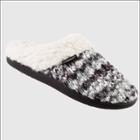 Isotoner Women's Sweater Knit Amanda Hoodback Slippers - Heathered Gray