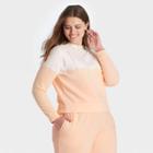 Women's Plus Size Tie-dye Sweatshirt - Universal Thread Orange/white