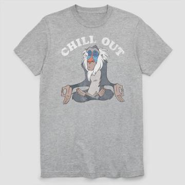 The Lion King Men's Disney Lion King Rafiki Chill Out Short Sleeve Graphic T-shirt - Gray