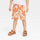 Toddler Boys' Pull-on French Terry Shorts - Cat & Jack Coral Orange