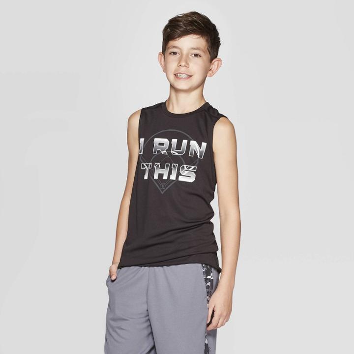 Boys' Graphic Sleeveless Tech T-shirt I Run This - C9 Champion Black