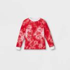 Boys' Tie-dye Pullover Sweatshirt - Cat & Jack Red/white