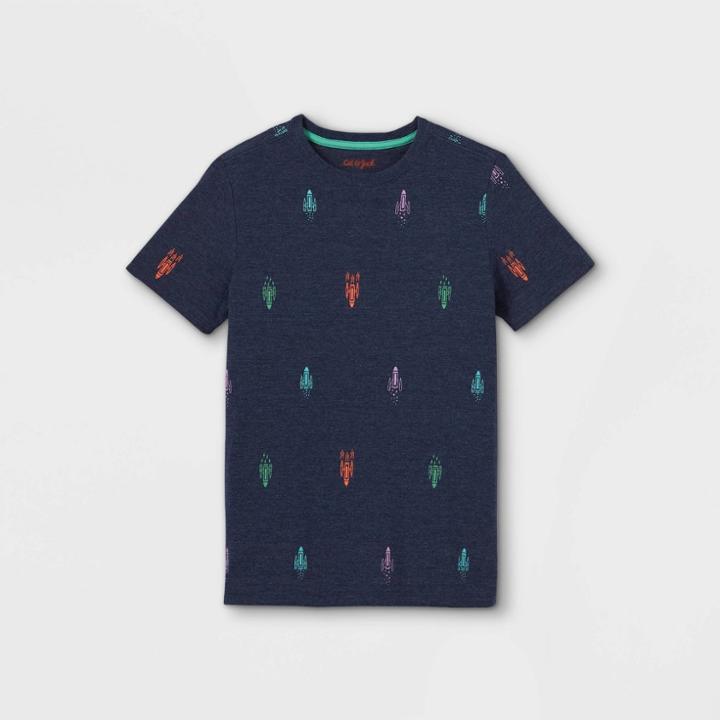 Boys' Printed Short Sleeve T-shirt - Cat & Jack Navy