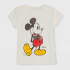 Junk Food Girls' Mickey Mouse Short Sleeve T-shirt - White