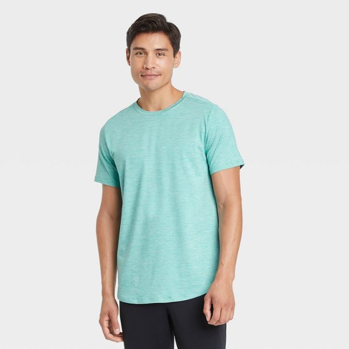 Men's Short Sleeve Soft Stretch T-shirt - All In Motion Teal