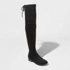 Women's Sidney Microsuede Over The Knee Boots - A New Day Black