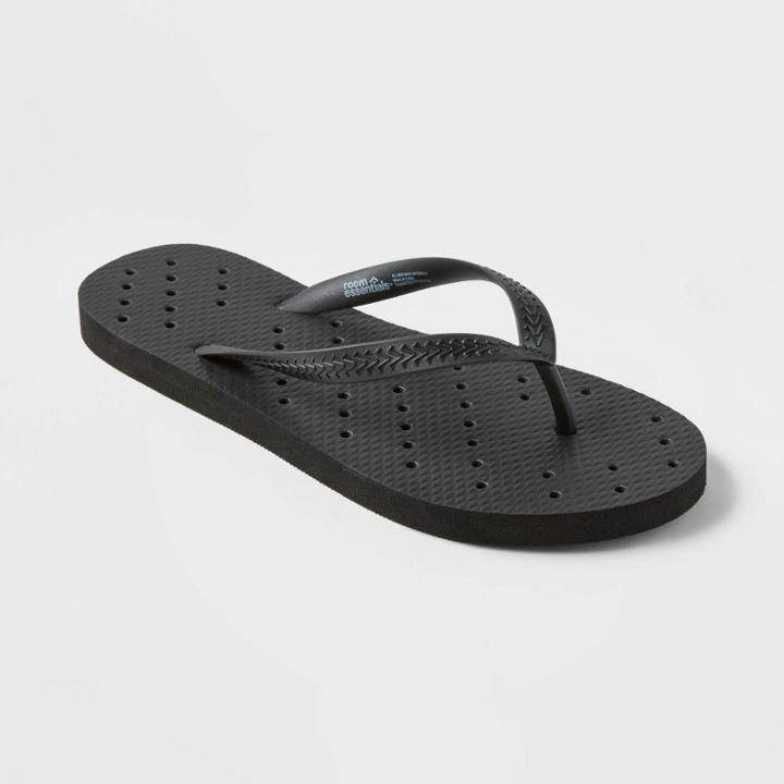 S Shower Flip Flop Black - Room Essentials
