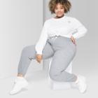 Women's Plus Size Jogger Vintage Sweatpants - Wild Fable Heather Gray