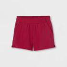 Girls' Quick Dry Woven Shorts - All In Motion Cranberry