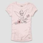 Disney Girls' Tinker Bell T-shirt - Blush Pink