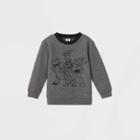 Toddler Boys' Toy Story 4 Quilted Fleece Pullover Sweatshirt - Heather Gray