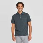 Men's Standard Fit Polo Collared Shirt - Goodfellow & Co Dark Gray