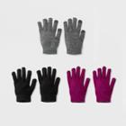 Women's 3pk Tech Touch Gloves - Wild Fable Quaint Berry